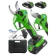 Akkumulátoros metszőolló, szénkefe nélküli motor, 40 mm vágás, 2 db akku