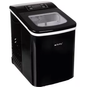 Elektromos jégkészítő 12 kg/24h, gyors jég adagoló, LCD, időzítő, fekete inox