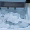 Elektromos jégkészítő 12 kg/24h, gyors jég adagoló, LCD, időzítő, fekete inox