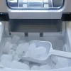 Elektromos jégkészítő 12 kg/24h, gyors jég adagoló, LCD, időzítő, fekete inox