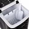 Elektromos jégkészítő 12 kg/24h, gyors jég adagoló, LCD, időzítő, fekete inox