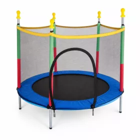   Gyerek trambulin 140 cm védőhálóval, mini trambulin, biztonságos 6 lábas kivitel