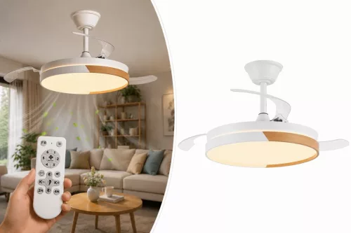 Mennyezeti Ventilátoros Lámpa 33W – 4600 lm, Állítható Színhőmérséklet, Távirány