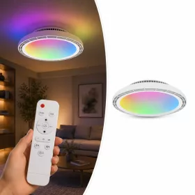 Mennyezeti Lámpa Ventilátorral, RGB + 3CCT, 24W, 2100 lm, 45 cm, Távirányítóval