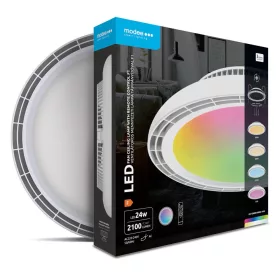 Mennyezeti Lámpa Ventilátorral, RGB + 3CCT, 24W, 2100 lm, 45 cm, Távirányítóval