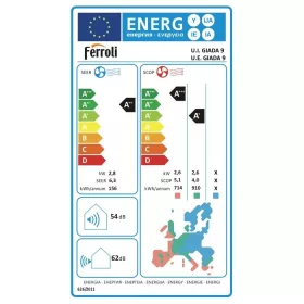   Ferroli Giada S9K beltéri split klíma egység 2,5 kW - WiFi, R32
