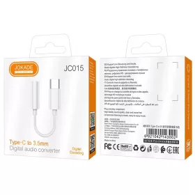 USB-C - 3,5 mm Jack audio adapter, fehér JC015