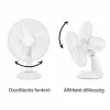 Asztali ventilátor 40 W - 30 cm lapátátmérő, 3 fokozat, oszcilláló, fehér
