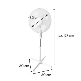   Álló ventilátor állítható magasság, oszcilláló, 3 sebességfokozat, fehér