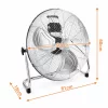 Ipari padlóventilátor 50 cm - 130 W, fém kivitel, 3 sebességfokozat