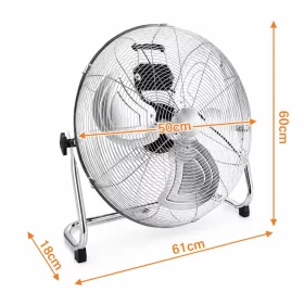   Ipari padlóventilátor 50 cm - 130 W, fém kivitel, 3 sebességfokozat