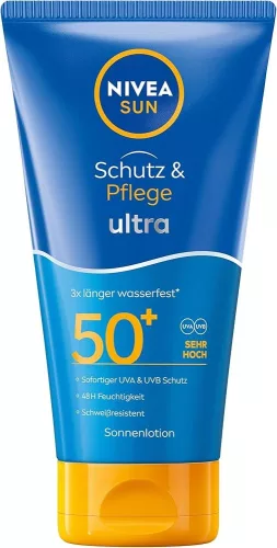 NIVEA Sun Protect & Moisture Ultra SPF50+ Naptej 150 ml Nagyon Magas Fényvédelem