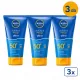 NIVEA 3 darabos naptej csomag Ultra SPF50+ 150 ml Nagyon Magas Fényvédelem