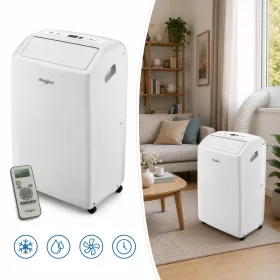   Whirlpool Mobil Klíma 2,6 kW Hűtő-fűtő, Hőszivattyús, 9000 BTU, 6th Sense, R290