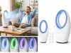 Lapát Nélküli Oszlopventilátor 60 W 90° Oszcilláció, Távirányító, Érintőpanel,