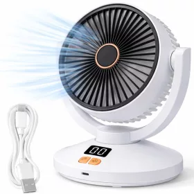   Vezeték Nélküli Asztali Ventilátor, Oszcilláció, Időzítő, Falra szerelhető