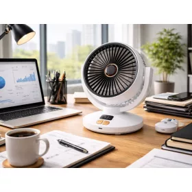   Vezeték Nélküli Asztali Ventilátor, Oszcilláció, Időzítő, Falra szerelhető