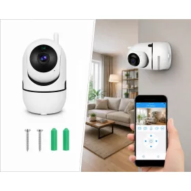   Forgatható WiFi IP Kamera / Bébior HD Kép, Éjjellátó, Kétirányú Hang, Mozgásérzé