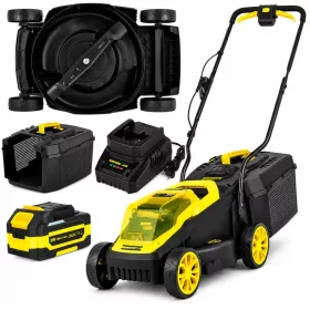 CoreX akkumulátoros fűnyíró szénkefe nélküli kefe nélküli motor, 32cm 4,0Ah akku