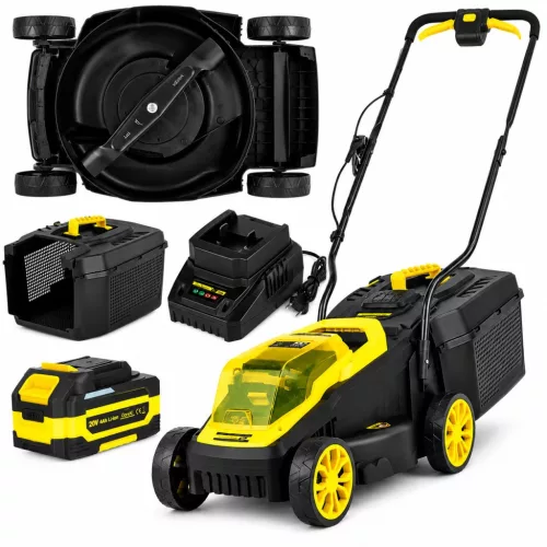 CoreX akkumulátoros fűnyíró szénkefe nélküli kefe nélküli motor, 32cm 4,0Ah akku