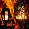 LED kerti láng imitációs  lámpa napelemes meleg fehér láng effekt, IP44