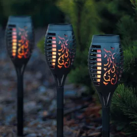 LED kerti láng imitációs  lámpa napelemes meleg fehér láng effekt, IP44