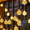 Szolár LED fényfüzér 50 gömbbel, meleg fehér, 7 m, 8 világítási mód