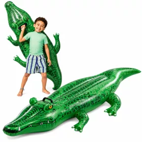   INTEX Felfújható Krokodil Matrac 168 × 86 cm – Kapaszkodóval
