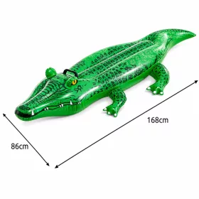   INTEX Felfújható Krokodil Matrac 168 × 86 cm – Kapaszkodóval