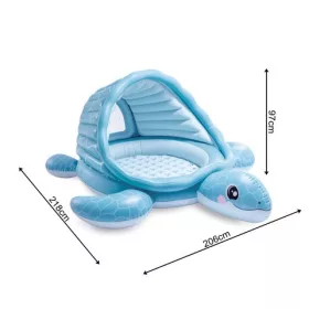   INTEX Turtle Cove Playland Felfújható Gyerekmedence Tetővel, 218 × 206 × 97 cm