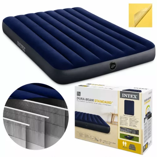 INTEX Dura-Beam Fiber-Tech Felfújható Kétszemélyes Matrac 137 × 191 × 25 cm