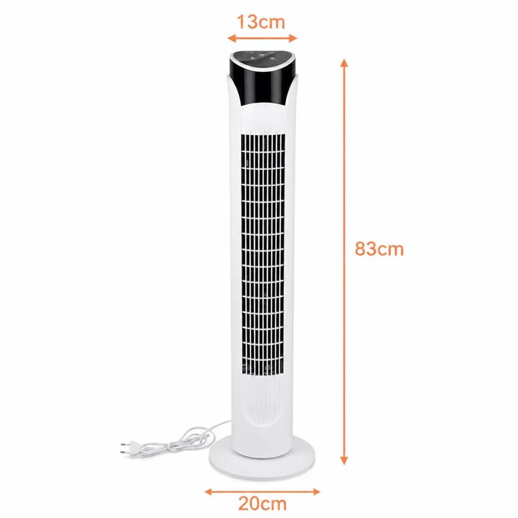Kompakt fehér oszlopventilátor