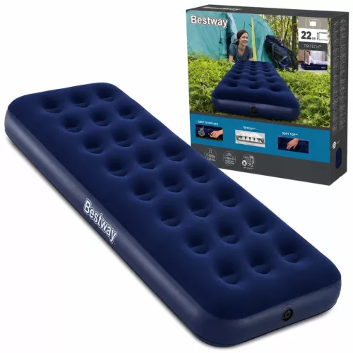BESTWAY Egyszemélyes Velúr Felfújható Matrac 185 × 76 × 22 cm