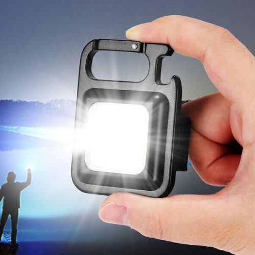 Multifunkciós mini COB LED lámpa – USB-s, kulcstartó, sörnyitó, mágneses