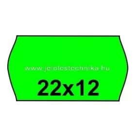   Árazószalag Zöld 1 soros 14,5m Pantone (22x12mm) 1200db/tekercs