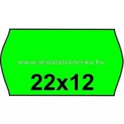 Árazószalag Zöld 1 soros 14,5m Pantone (22x12mm) 1200db/tekercs