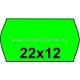 Árazószalag Zöld 1 soros 14,5m Pantone (22x12mm) 1200db/tekercs