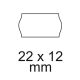 Pricing tape White 1 row 14.5m (22x12mm) 1200pcs/roll
