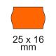 Cenová páska Orange 2 rady 14,5m (25x16mm) 900ks/rolka