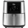 Air Fryer 8 Liter XXL kivehető kosár Forrólevegős Fritőz Kijelzővel, INOX, 1800W