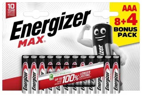 Energizer Max tartós mikró elem AAA LR03 B12