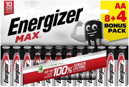 Energizer Max tartós ceruza elem AA LR6 B12
