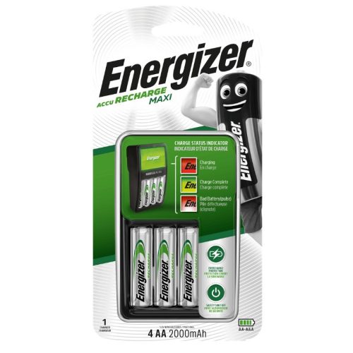  Energizer Maxi battery charger set + 4X2000mAh AA pencil battery