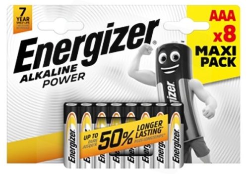 Energizer Alkaline Power Micro Battery AAA BL4 + 4