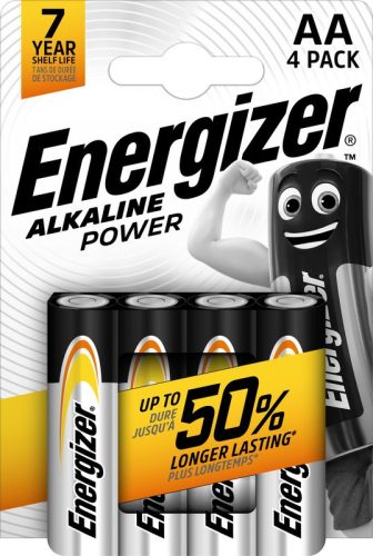 Energizer Alkaline Power Alkaline Durable Pencil Battery AA LR6 B4