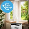 Mobil klíma 2,6kW 9000 BTU, 3 az 1-ben WiFi, LED, páramentesítő funkcióval