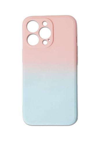 TJ SZÍNÁTMENETES IPHONE 13 PRO 6.1 GUMIS TPU TOK RÓZSASZÍN-KÉK
