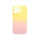 Színátmenetes sárga-rózsaszín gumis TPU tok iPhone 13 Pro TJ