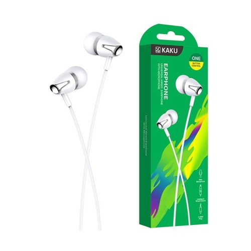 universal in-ear earphones with mic (3.5mm) white