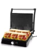 Elektromos grill és melegszendvics sütő, tapadásmentes, 2200W, 180°-ban nyitható